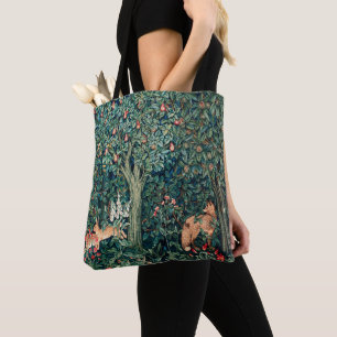 GROOT, BOSDIEREN, hazen, vossen, groene bloemen Tote Bag