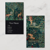 GROOT, BOSDIEREN, hazen, vossen, groene bloemen Visitekaartje (Voorkant / Achterkant)