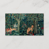 GROOT, BOSDIEREN, hazen, vossen, groene bloemen Visitekaartje (Achterkant)