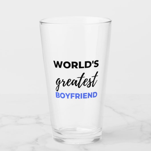 Groot boyvriend ter wereld zwart glas (Voorkant)