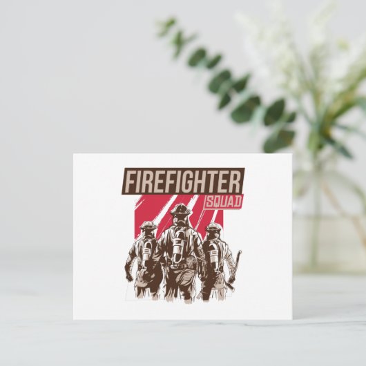 Groot brandweerplein briefkaart (Staand voorkant)