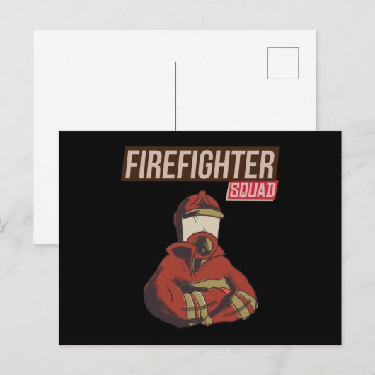 Groot brandweerplein briefkaart (Voorkant / Achterkant)