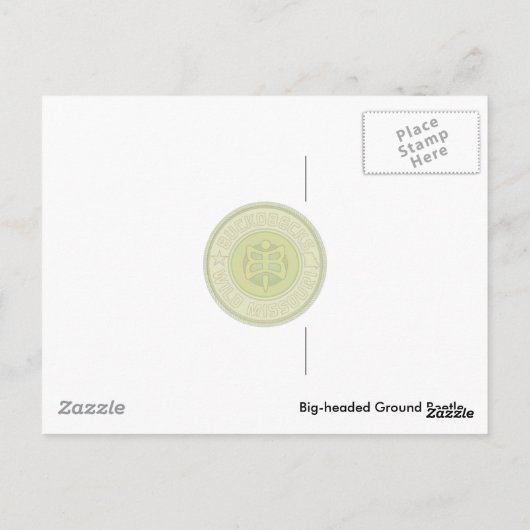 Groot Briefkaart van de Ground Beetle (Achterkant)