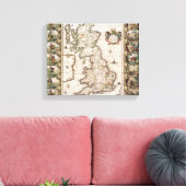 Groot-Brittannië als zodanig in het toneel van de Canvas Afdruk (Insitu (Woonkamer))