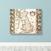 Groot-Brittannië als zodanig in het toneel van de Canvas Afdruk (Insitu (Houten vloer))