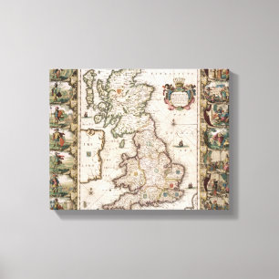 Groot-Brittannië als zodanig in het toneel van de Canvas Afdruk