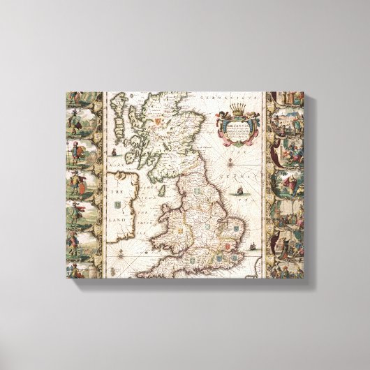 Groot-Brittannië als zodanig in het toneel van de Canvas Afdruk (Voorkant)