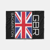 Groot-Brittannië Badminton Team Britse atleet GBR Fleece Deken (Voorkant (Horizontaal))