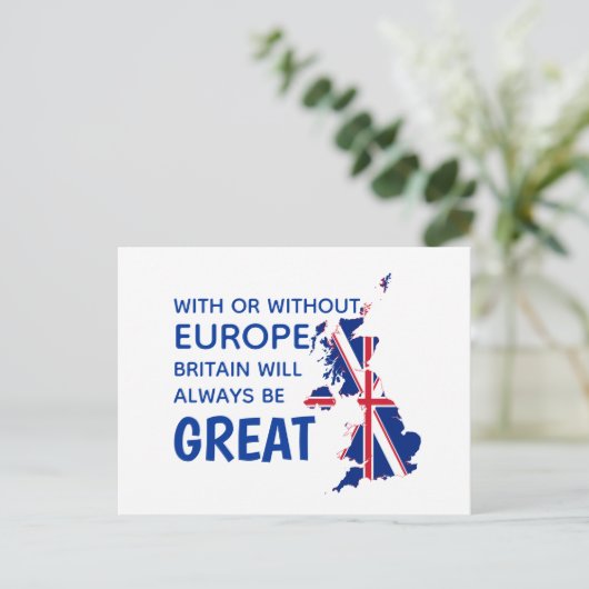 GROOT-BRITTANNIË BREXT EUROPA FEESTDAGENKAART (Staand voorkant)