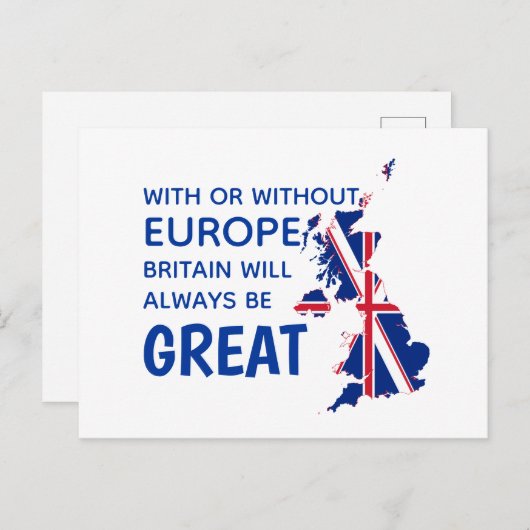 GROOT-BRITTANNIË BREXT EUROPA FEESTDAGENKAART (Voorkant / Achterkant)