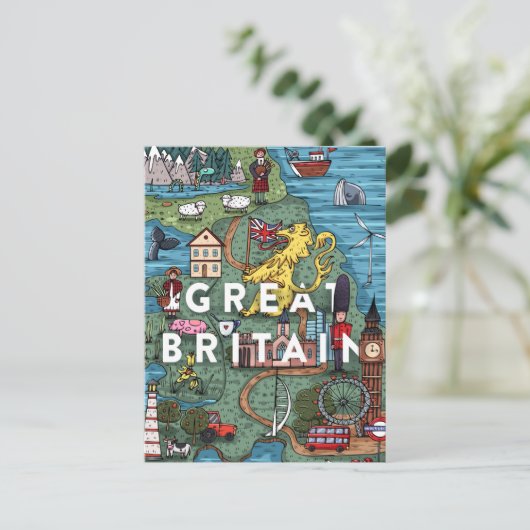 Groot-Brittannië Briefkaart (Staand voorkant)