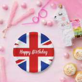 Groot-Brittannië: Britse Happy Birthday Papieren Bordje (Feest)