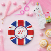 Groot-Brittannië: Britse Happy Birthday Papieren Bordje (Feest)