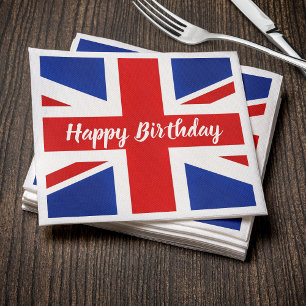 Groot-Brittannië: Britse Happy Birthday Servet