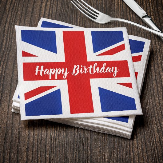 Groot-Brittannië: Britse Happy Birthday Servet