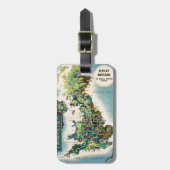  - Groot - Brittannië - Bronnenkaart Bagagelabel (Voorkant verticaal)