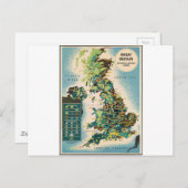 - Groot - Brittannië - Bronnenkaart Briefkaart (Voorkant / Achterkant)