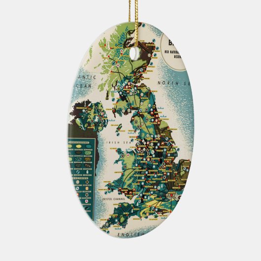  - Groot - Brittannië - Bronnenkaart Keramisch Ornament (Rechts)