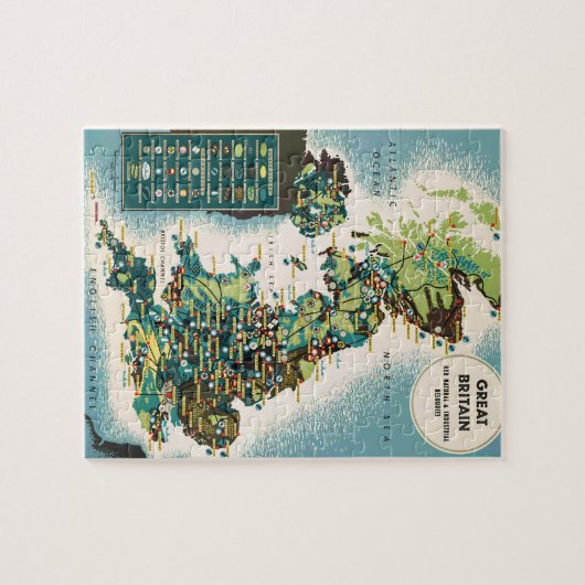 - Groot - Brittannië - Bronnenkaart Legpuzzel (Horizontaal)