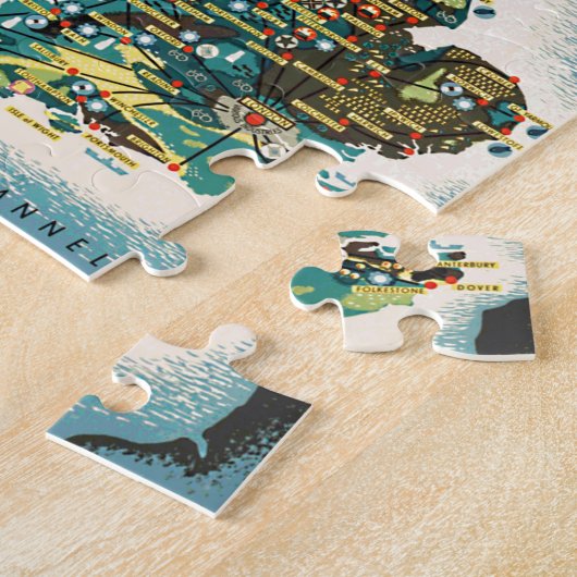 - Groot - Brittannië - Bronnenkaart Legpuzzel (Zijkant)