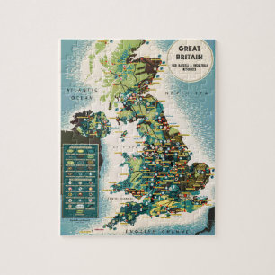  - Groot - Brittannië - Bronnenkaart Legpuzzel