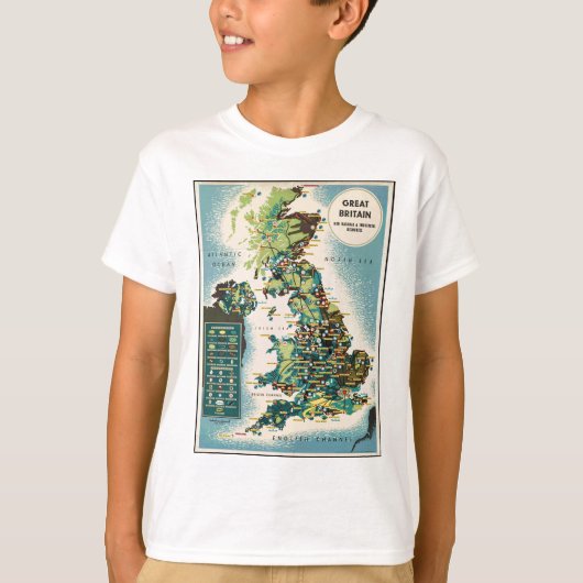  - Groot - Brittannië - Bronnenkaart T-shirt (Voorkant)