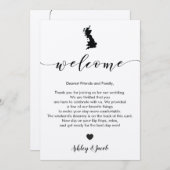 Groot-Brittannië bruiloft welkomstbrief en reissch Programmakaart (Voorkant / Achterkant)