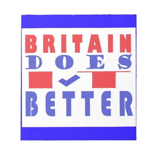 GROOT-BRITTANNIË DOET HET BETER MET WORD DESIGN NOTITIEBLOK (Voorkant)