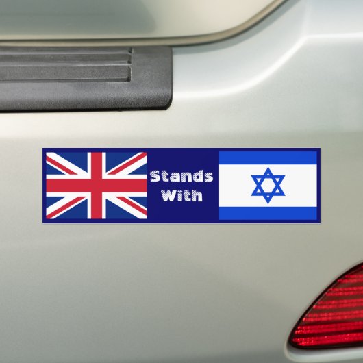 Groot-Brittannië en Israël Bumpersticker (Op auto)