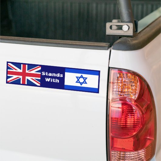Groot-Brittannië en Israël Bumpersticker (Op Truck)