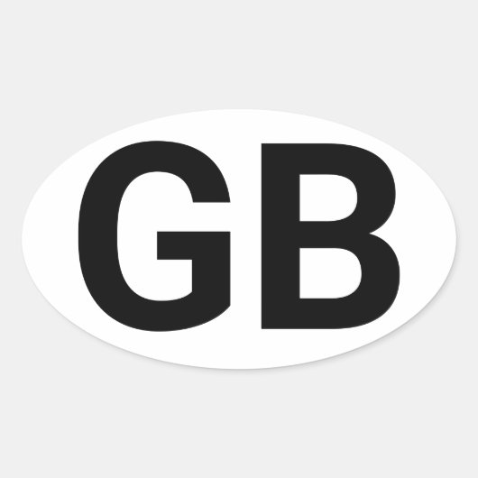 Groot-Brittannië Euro Ovale Sticker (Voorkant)