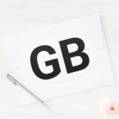Groot-Brittannië Euro Ovale Sticker (Envelop)