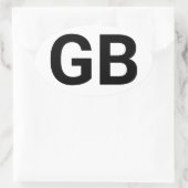 Groot-Brittannië Euro Ovale Sticker (Tas)