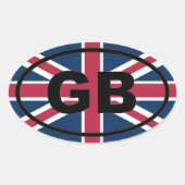 Groot-Brittannië - GB - Europees Ovale Sticker (Voorkant)