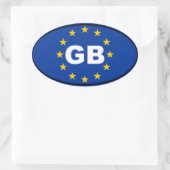 Groot-Brittannië - GB - Europese Unie ovaal Ovale Sticker (Tas)