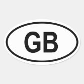Groot-Brittannië, GB Ovale Sticker (Voorkant)