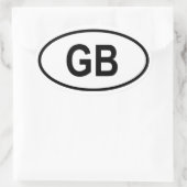 Groot-Brittannië, GB Ovale Sticker (Tas)