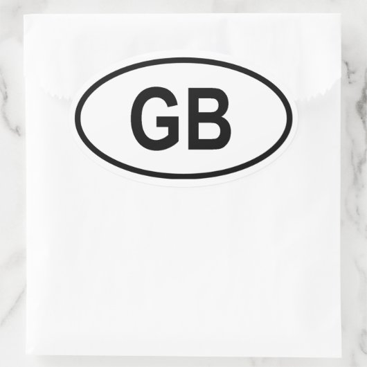 Groot-Brittannië, GB Ovale Sticker (Tas)