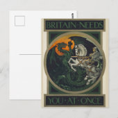 Groot-Brittannië heeft je meteen nodig Briefkaart (Voorkant / Achterkant)