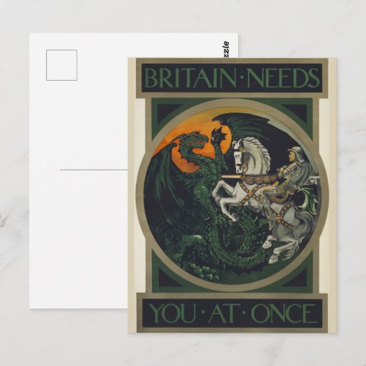 Groot-Brittannië heeft je meteen nodig Briefkaart (Voorkant / Achterkant)