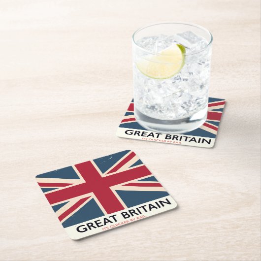 Groot-Brittannië "Het is sneller per spoor" Kartonnen Onderzetters (Insitu)