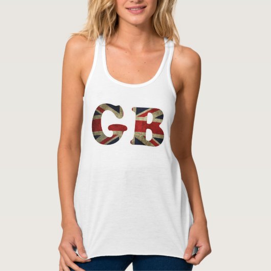  Groot-Brittannië Initialen Tanktop (Voorkant)