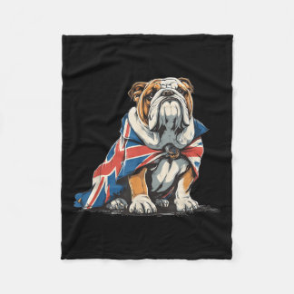 Groot-Brittannië Kaap kostuum met Bulldog voor jon Fleece Deken
