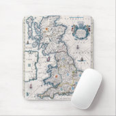 Groot-Brittannië kaart historisch-omvergooienontw Muismat (Met muis)
