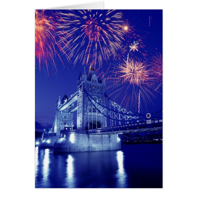 Groot-Brittannië, Londen. Vuurwerk boven de Tower (Voorkant)