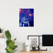 Groot-Brittannië, Londen. Vuurwerk boven de Tower Poster (Thuiskantoor)