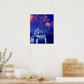 Groot-Brittannië, Londen. Vuurwerk boven de Tower Poster (Keuken)
