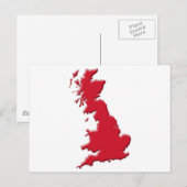 Groot-Brittannië met schuine randen Briefkaart (Voorkant / Achterkant)