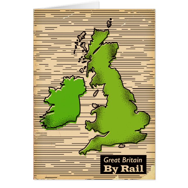 Groot-Brittannië Per Spoor reisposter (Voorkant)