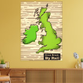 Groot-Brittannië per trein Canvas Afdruk (Insitu (Woonkamer))